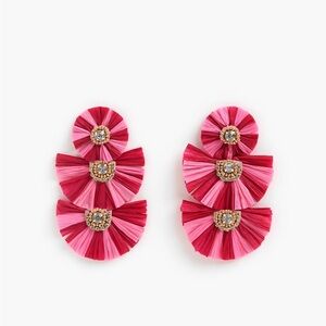 Abide Boutique - Pink Raffia Earrings